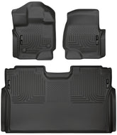 15-24 Ford F-150 SuperCrew Husky Liners 94041 Weatherbeater Black Front & 2nd Seat Floor Liners